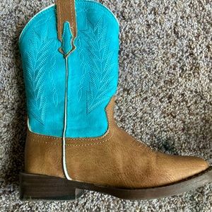 Children’s Roper Cowboy/Cowgirl Boots Size 11 brown and light blue